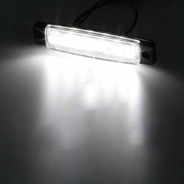 10 stk 3,8\" 6 LED Sidemarkeringslys 12V LED Trailer Positionslys, Bageste Sidemarkeringslys