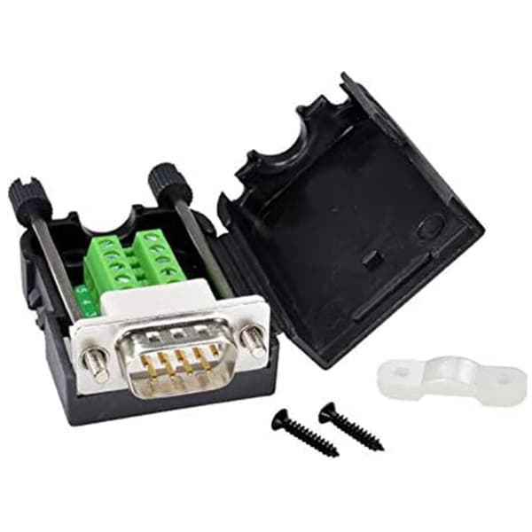 Loddefri stik DB9 RS232 D-SUB Seriel til 9-bens portterminal hanadapter med hus (1 stk-han + 1 stk-)