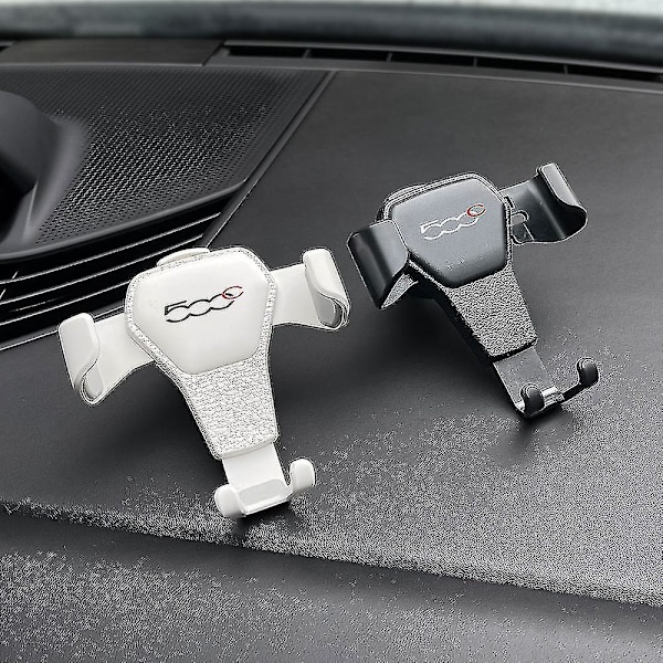 Ny Justerbar Mobiltelefonholder For Bilventilasjon, Fiat Holder For 500 500c 2012 500x 500l Abarth 695, Rask Holder For Fiat 500x White