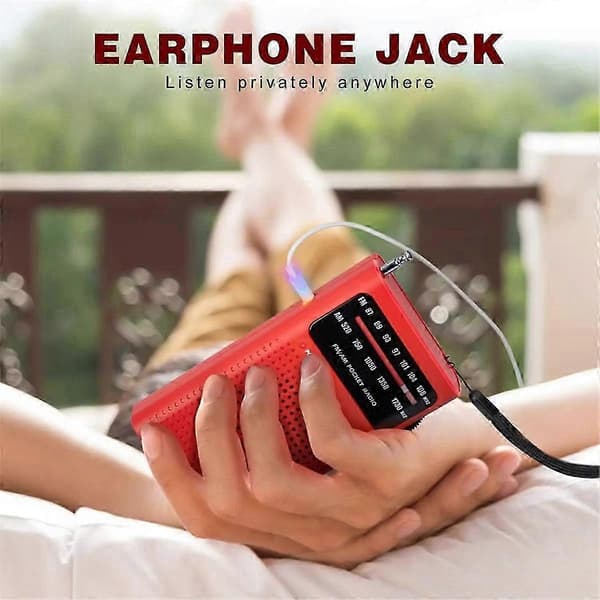 Fullbands Lille Bærbar Radio Mini AM FM Pointer Lommeradio til Løb Camping Rejser Analog