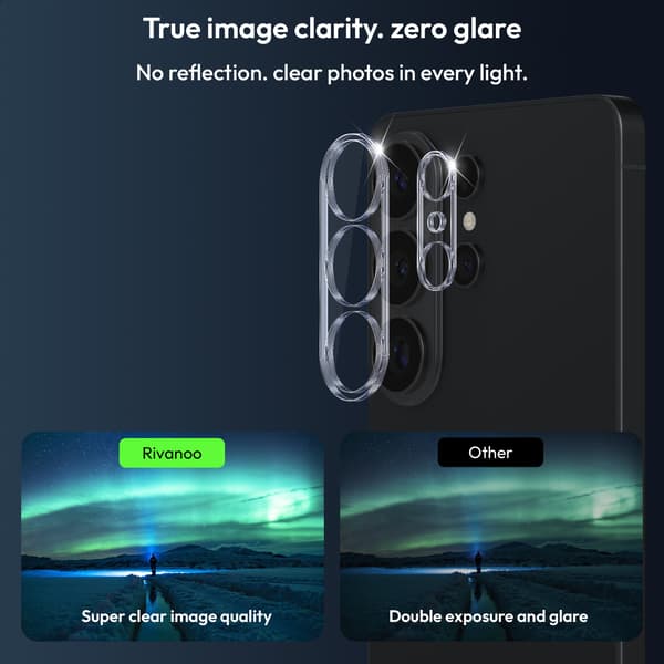 2-pack Samsung S26 Ultra Kameralinsskydd - Härdat Glas 9H - Superkvalitet 3D