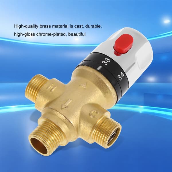 Brass Thermostatic Mixing Valve for Bathroom Faucet Temperature Control