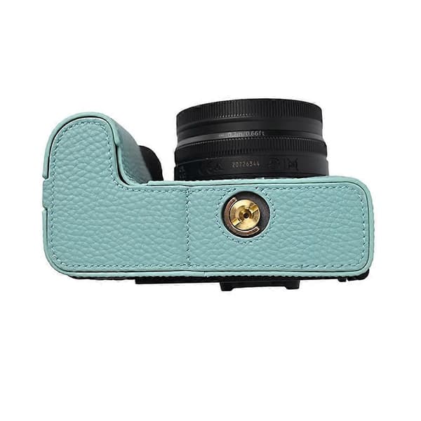 Ægte læder kamerataske til Nikon Z 50 II - Blå