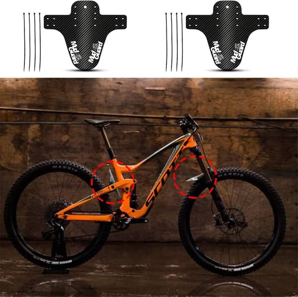 Two-piece carbon fiber fender, compatible with front and rear wheels