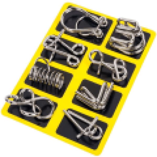 #Intellectual unlocking eight-piece set, metal puzzle, intellectual games#