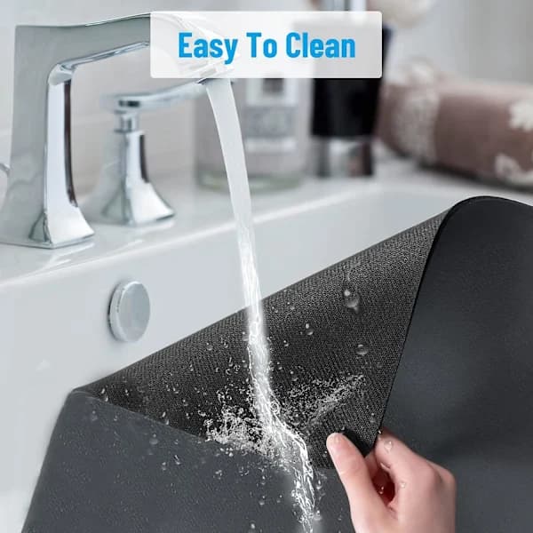 Drainage Mat, Super Absorbent Kitchen Drainage Mat, Quick Drying Sink Mat, Non-Slip Drainage Mat For Kitchen Countertop Dark Grey 50*60cm