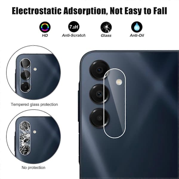 For Samsung Galaxy A17 Camera Lens Protector Arc Edge Clear Tempered Glass Film