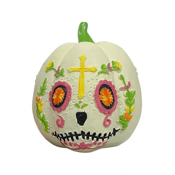 2025 Halloween Godteri Halloween Stablet Udøde Gresskarstatuer Med Fire Tilpassbare Gresskarskjelett Harpiks Ornamenter