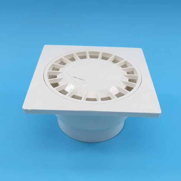 PVC floor drain single insert round - for balcony, odor removing, 75mm size