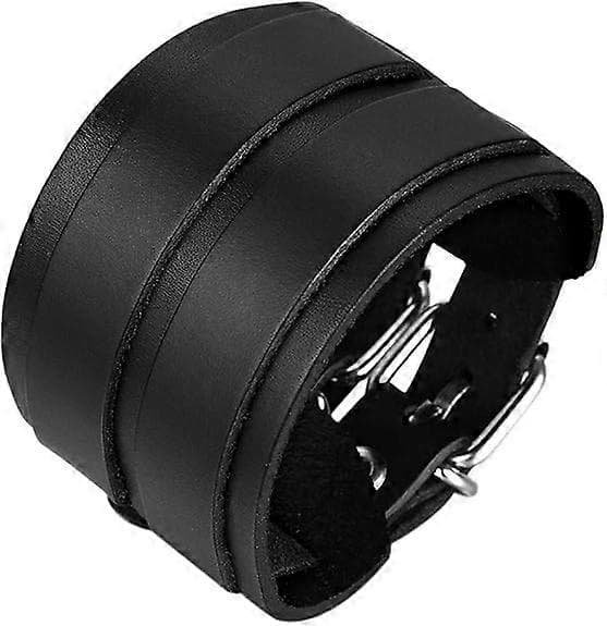 Læderarmbånd til mænd med spænde, sort/brun farve tilgængelig