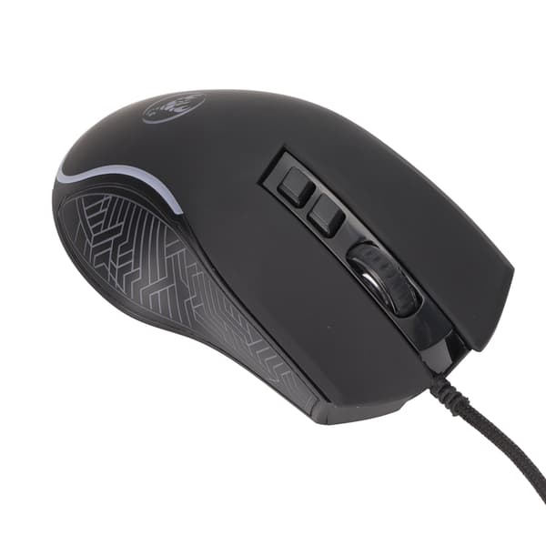 Mekanisk mus Farverig glans Justerbar 3600 dpi RGB Ergonomisk kablet gamingmus til bærbare computere Sort