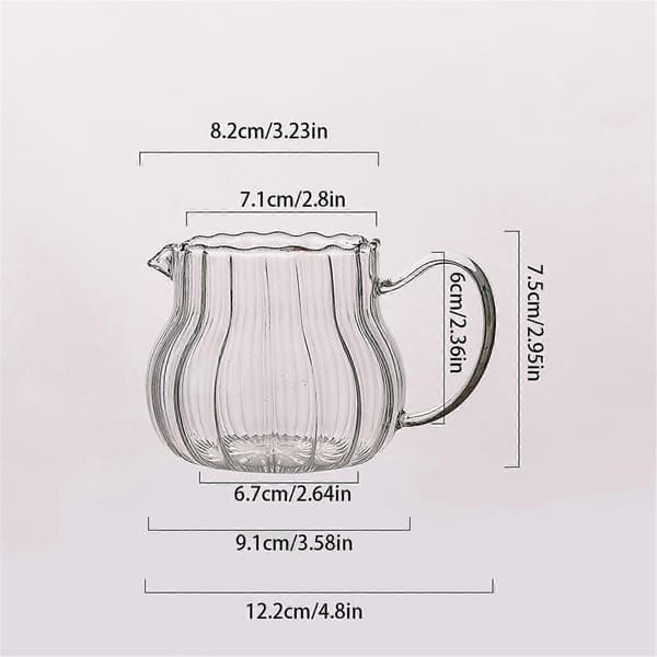 Glaskande Elegant formet kaffe mælkekande/serveringskande/kande/mælkekande til køkkenet