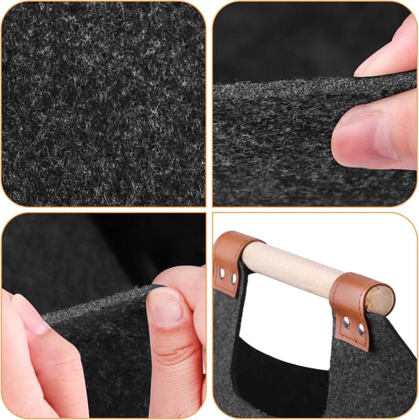 Fireplace Log Basket Felt Basket Extra Thick DXGHC