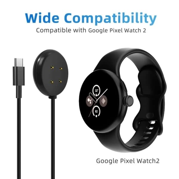 Magnetisk USB-opladningskabeldock til Pixel Watch 2