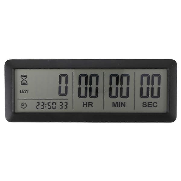 Large Digital Countdown Timer Clock - 999 Countdown Timer for Exam Lab Kitchen (Black)