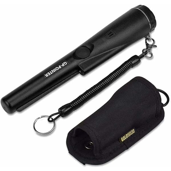 Portable Pinpointer Metal Detector with LED Light and 3 Modes for Kids and Beginners Black
