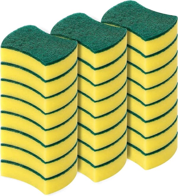 Köksrengöringssvampar, 24-pack Eco Repfria för Disk, Skrubbsvampar