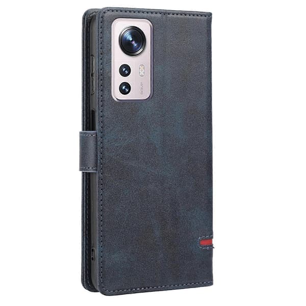 Til Xiaomi 12 Lite Klassisk Læderpungcover [DB] Blå Blue
