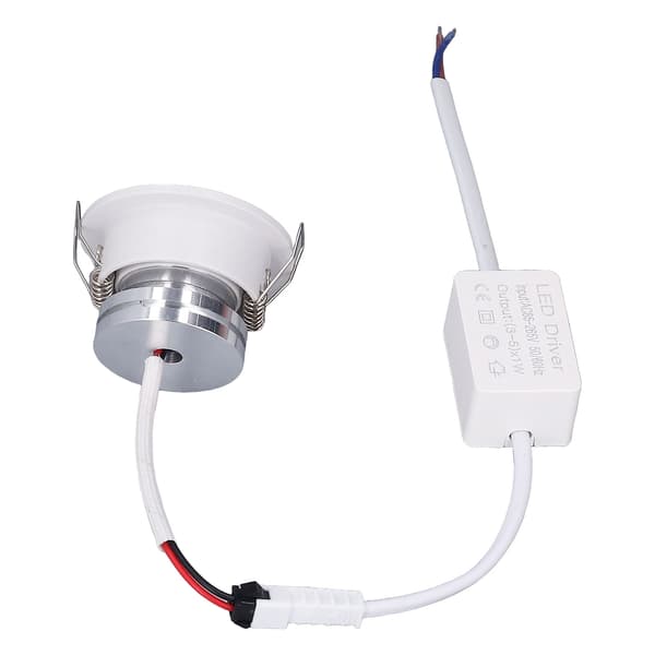 LED Recessed Spot Mini Adjustable Angle Aluminum Recessed Ceiling Light White 85‑265V Cool White 6000K