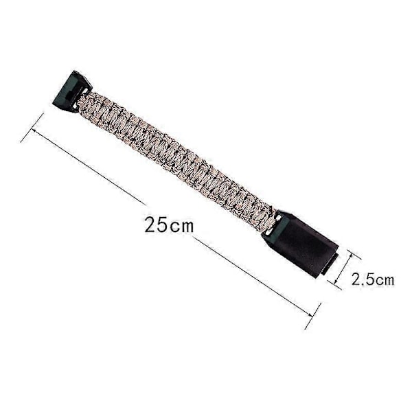 2 stk. Paracord Armbånd Nødreb Med Overlevelsesfløjte Og Kniv Til LGL A