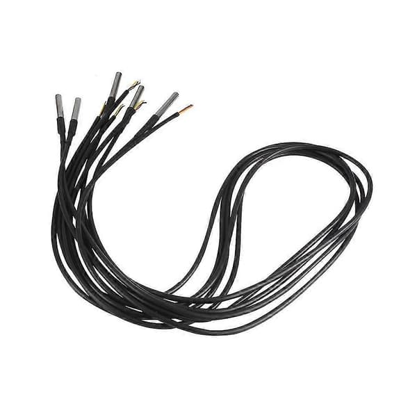 10 stk. vandtæt DS18B20 temperatursensor, digital termisk kabeltemperatur (-55- +