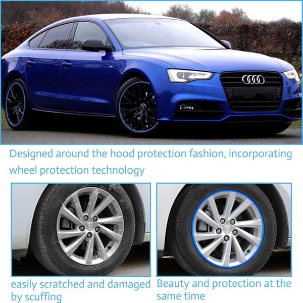 Mechanic Tool, 8m Rim Protector Ring, Car Rim Decals, Car Rim Decorations, Self-Adhesive Strips for Car Rims, Car Wheel Protector Ring