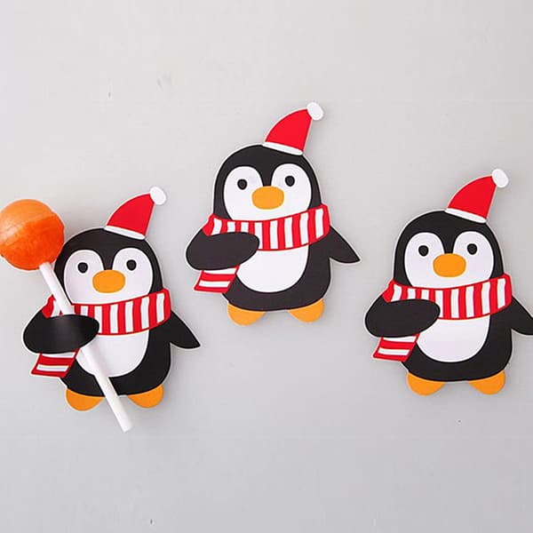 Julenisse Lollipop Pappkort, Julefest Lollipop Klips, DIY