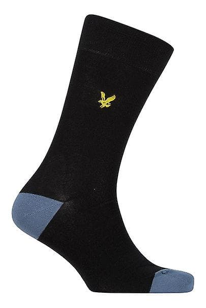 Lyle and Scott herre Graham fempak strømper - sort/blå