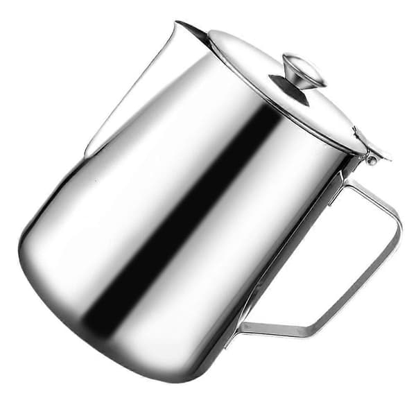 1 st 350 ML Thickened Milk Cup Durable Dustproof Mocha Cup with Lid (Silver)