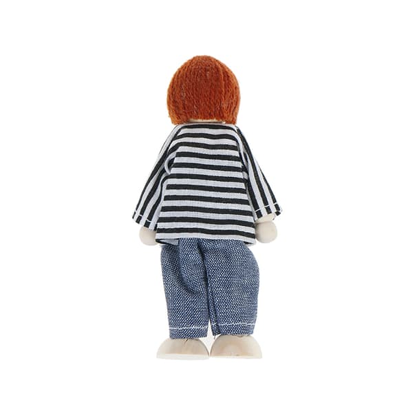 Dockhusfamilj dockor små trä leksak set figurer klädd cha C-FX- A A