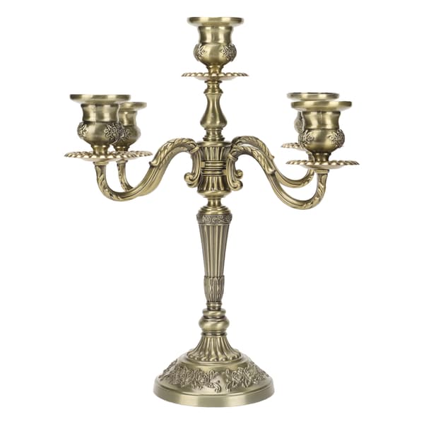 5-arm Candelabra Scratch Resistant Rustproof Vintage Tall Candelabra for Weddings Parties