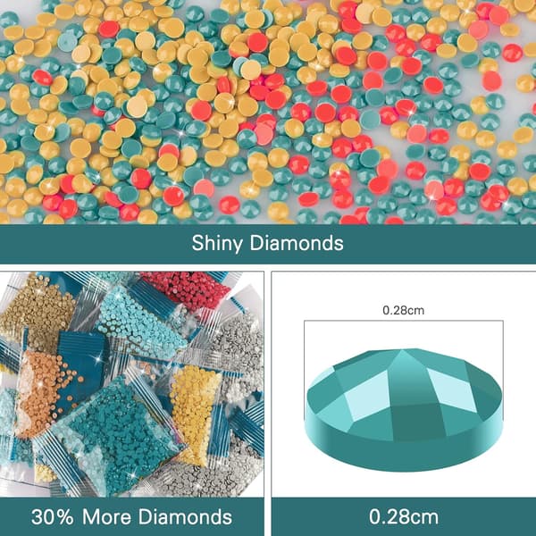 (30*40cm) 5D Diamantmaleri Sæt Julekat Diamantkunst til Voksne