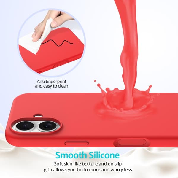 iPhone 17 Cover - Ensfarvet Silikone