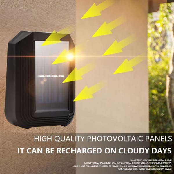 6 LED aurinkoseinävalaisin ulkopuutarhan patiokoristeluun (väri: Wa