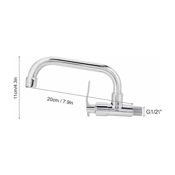 Kitchen Faucet G1/2in Wall Mounted Single Cold Water Tap Home Accessory