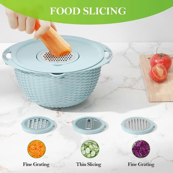 4-in-1 Colander with Mixing Bowl Set - Strainers for Kitchen