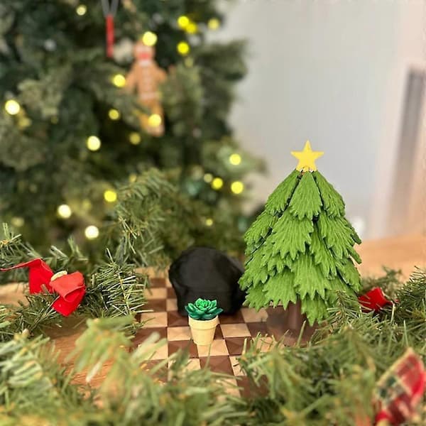 Juletræsunderlag sæt Juletræsdekoration underlag Julepynt [DB] Christmas Tree Coaster Set Christmas Tree Coaster Set