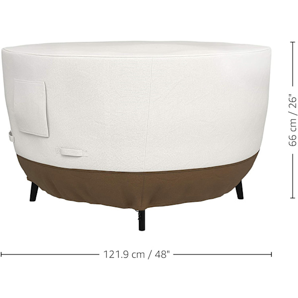 Skydd för uteplatsbord Ø 48 cmx26 cm med vattentätt foder