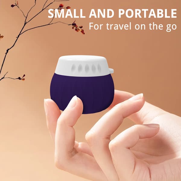 Travel Size Silicone Cream Jars - 4-pack Leak-proof Purple Purple Purple