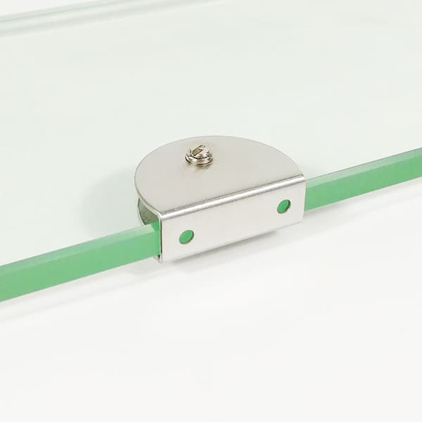 2 stk. rustfri glasbeslag til vinduesbalustrade