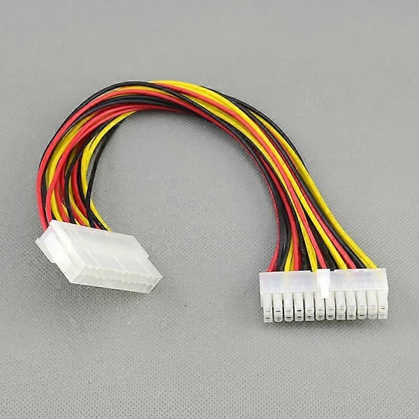 24-pin hann til 24-pin hunn PC PSU Strømadapter ATX Forlengelseskabelkontakt