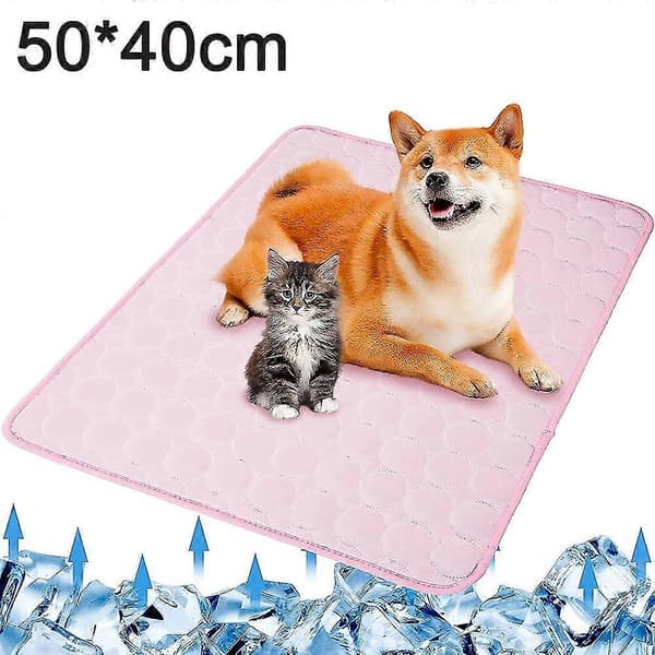Summer Ice Silk Nest Pad Small and Medium Multifunctional Ice Cool Pet Bed 50*40cm 50*40cm