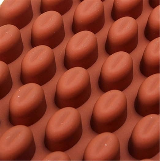 Kaffebønne Sjokoladeform 55 Hull 3D Silikon Non-Stick Sjokolade