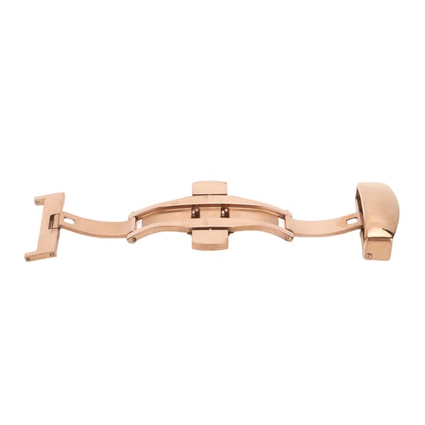 Klokkerem Sommerfuglspenne Rustfritt Stål Universal Erstatning Sommerfugllås Rosegull 22mm / 0.87in