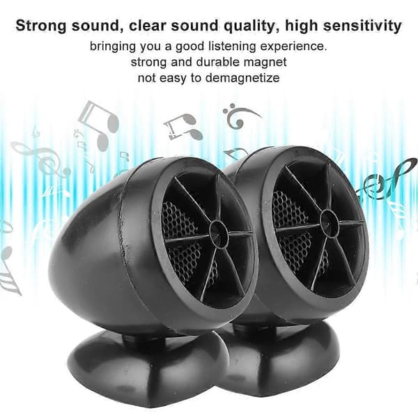 1200W 12V Diskant Mini Horn Musik Dome Højttaler til Bil Lydsystem Sort