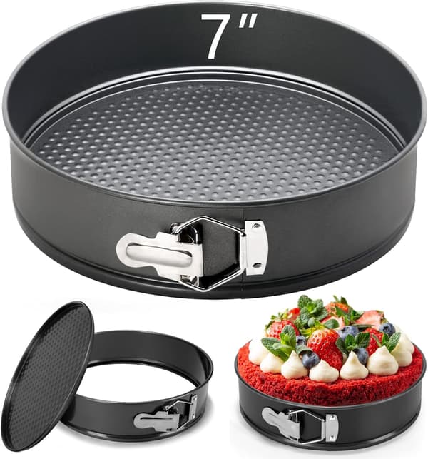 18 cm Springform Bakform Non-Stick Cheesecakeform med Löstagbar Botten Läckagesäker Rund Bakform Springform Bakform 18 cm