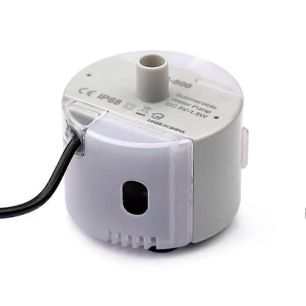 Vattenpump LED-ljus Ersättningsmotor för husdjursvatten för dricksvattendispenser i rostfritt stål