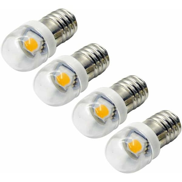 4 kpl 3V 0,2W E10 LED-lamppu 5050 1SMD Valkoinen 3000K LED-korvauslamppu Päivitys kohdevaloille Taskulampuille