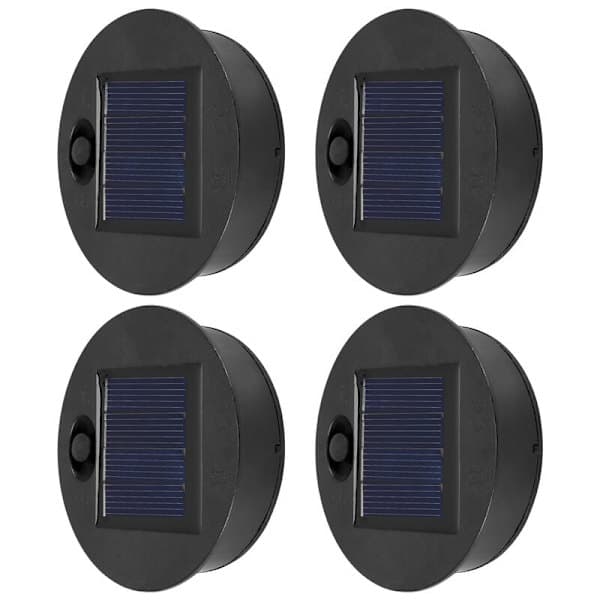 4 stk. reservedeler til solcellelamper utendørs hengende lykt hode runde solcellelamper deler vanntette solcellelamper