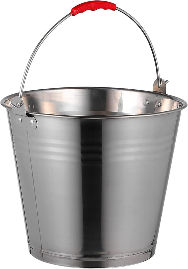 Metalspand - Vandspand, Have, Multipurpose - Rustfrit stål - 8 liter